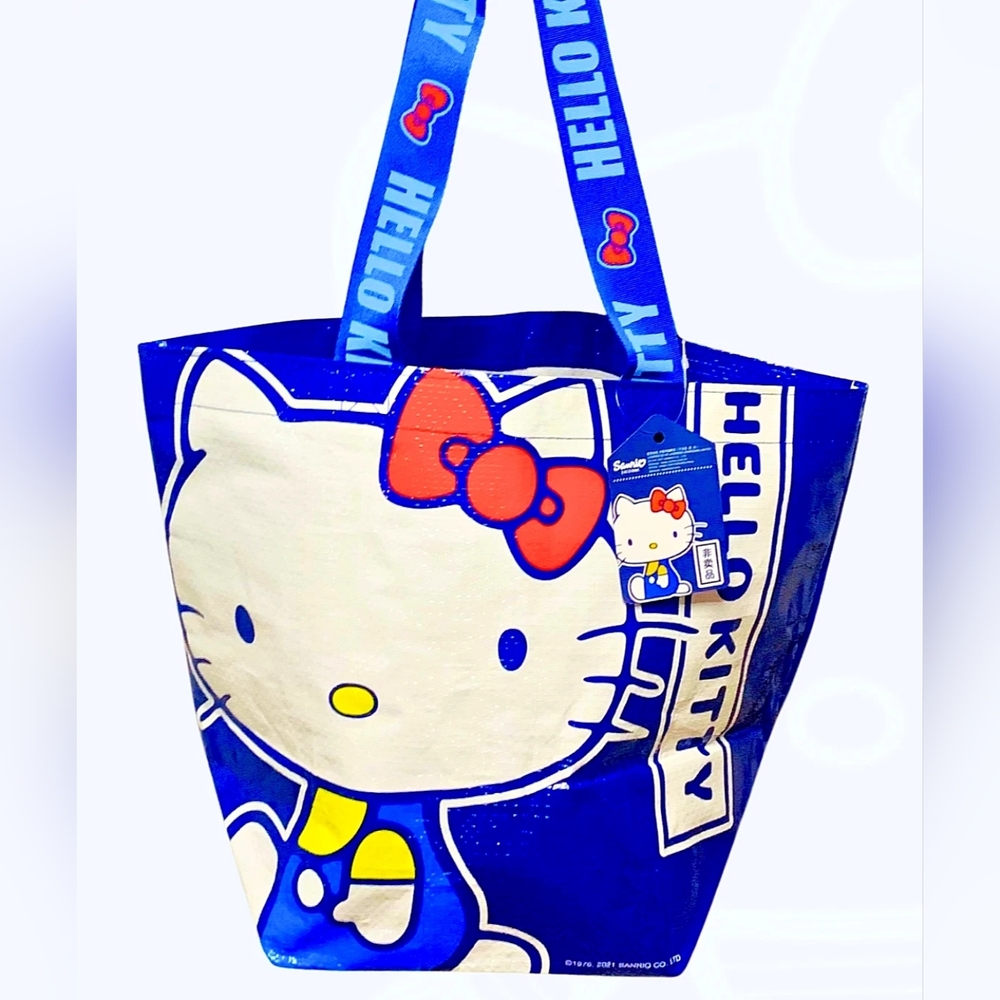Sanrio Japan Hello Kitty Eco Tote Bag Reusable Woven Recycled Poly Waterproof